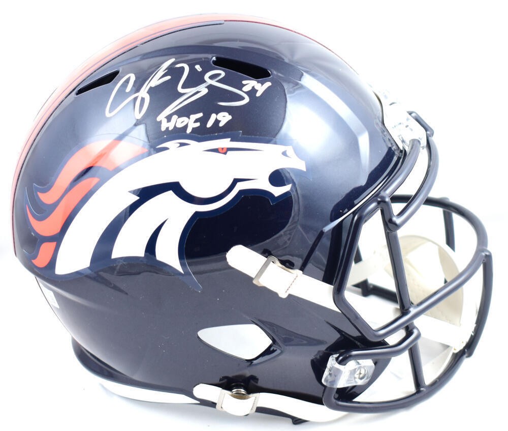 Champ Bailey Signed Denver Broncos Full Size Speed Helmet (HOF Inscription)