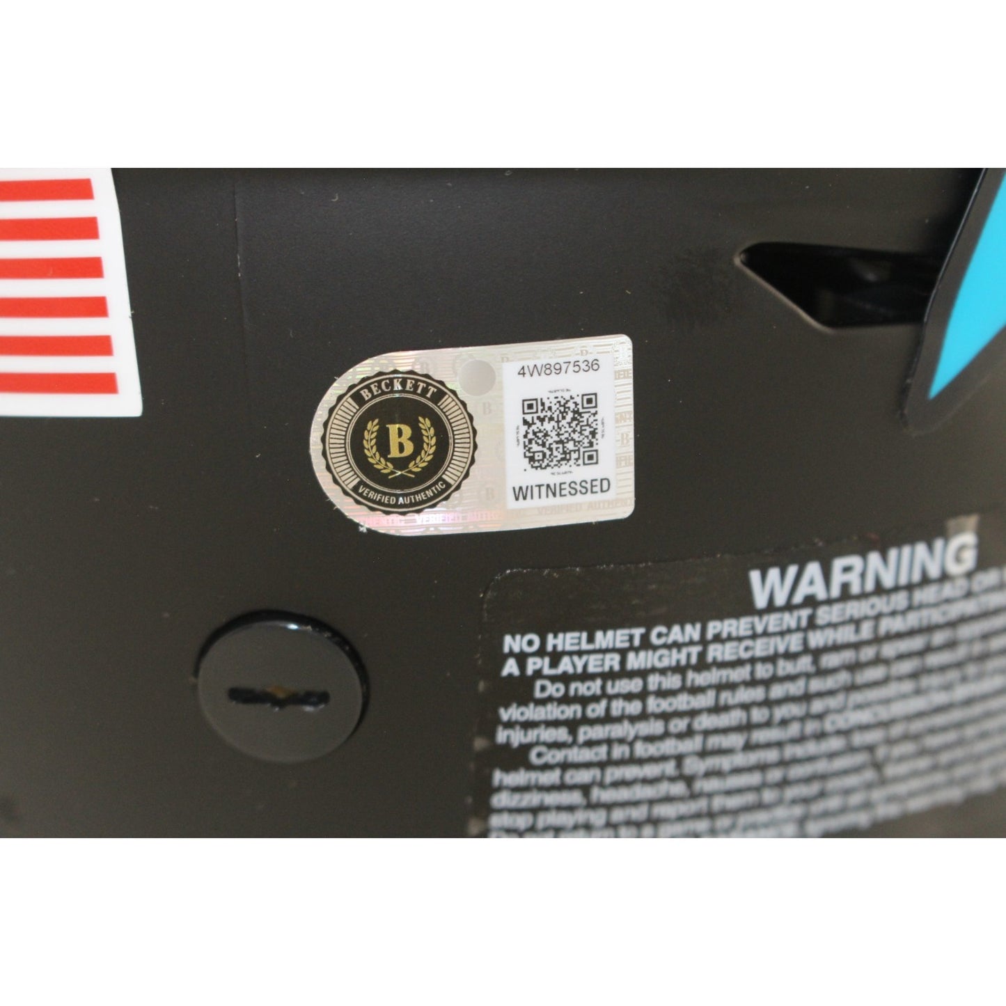 Luke Kuechly Autographed Carolina Panthers Full Size SpeedFlex Alternate Helmet