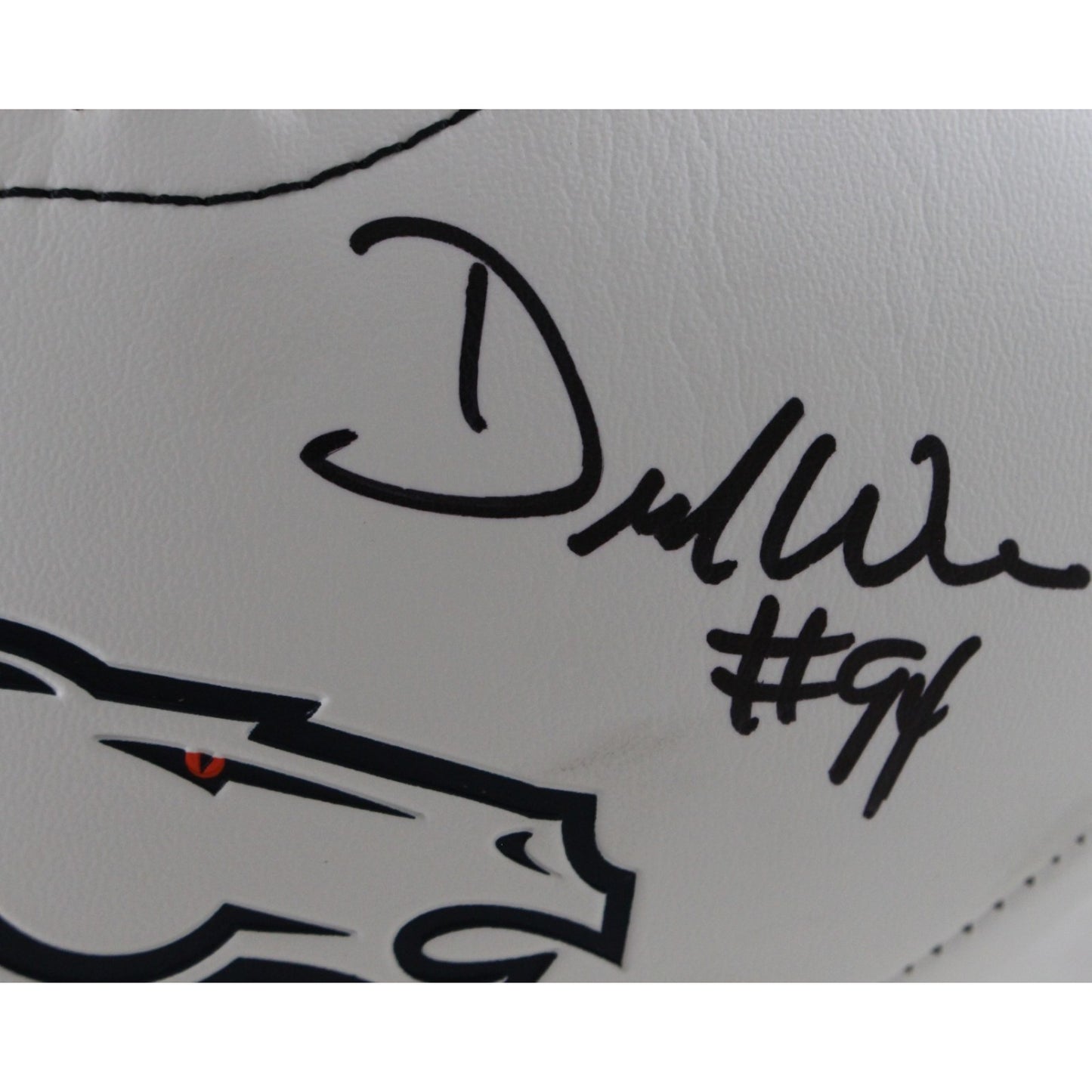 Demarcus Ware Autographed Denver Broncos Logo Football