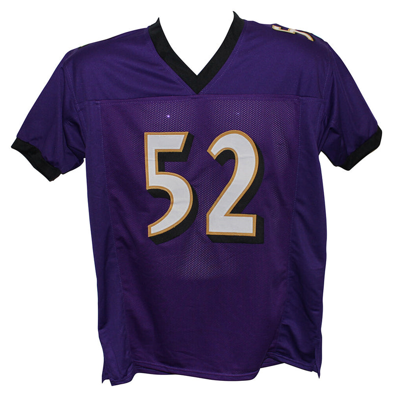 Ray Lewis Baltimore Ravens Autographed Custom Purple Jersey (BAS COA)