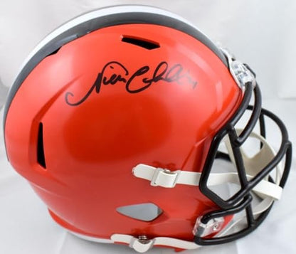 Nick Chubb Signed Cleveland Browns Full Size Speed Helmet - Black