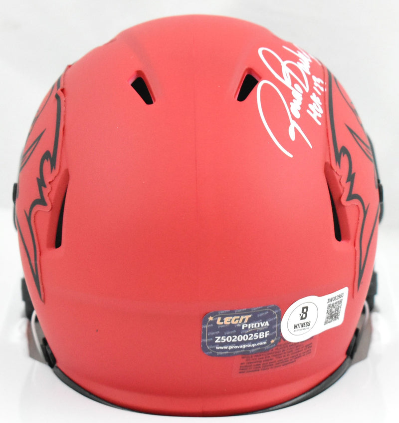 Ronde Barber Signed Tampa Bay Buccaneers Rave Speed Mini Helmet