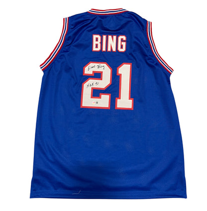 Dave Bing Signed Detroit Pistons Custom Basketball Jersey (HOF 90)