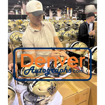 Drew Brees Autographed New Orleans Saints Mid-Size Helmet