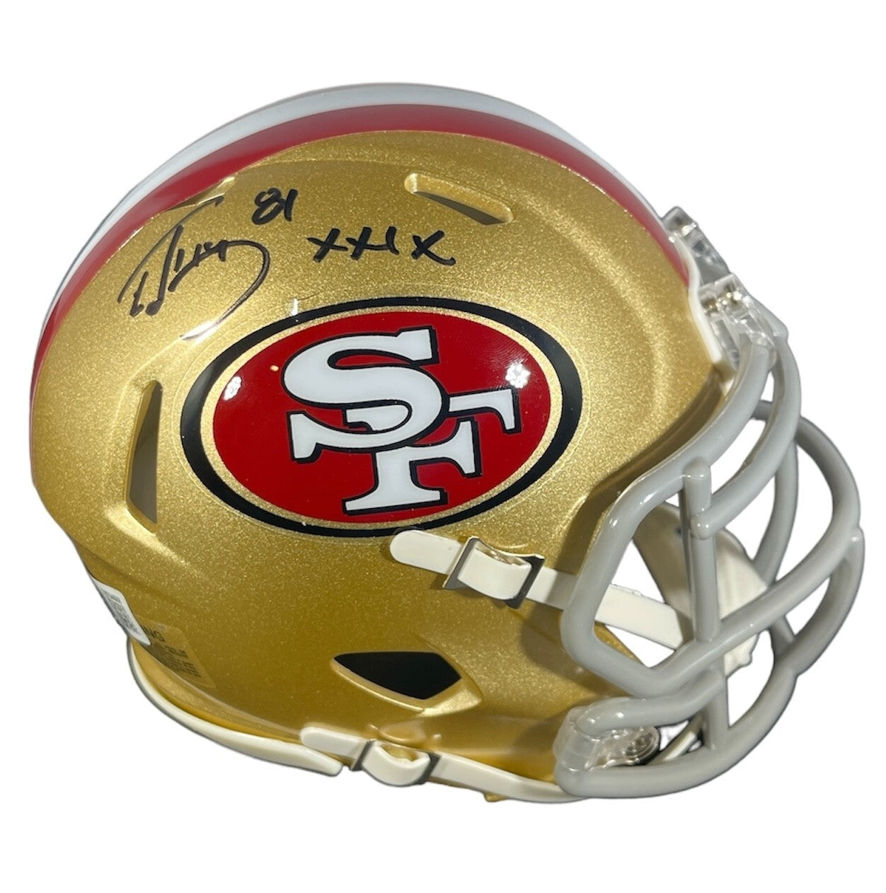 Ed McCaffrey San Francisco 49ers Signed Mini Helmet Beckett Witness