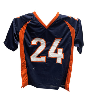 Champ Bailey Signed Denver Broncos Pro Style Football Jersey - Navy