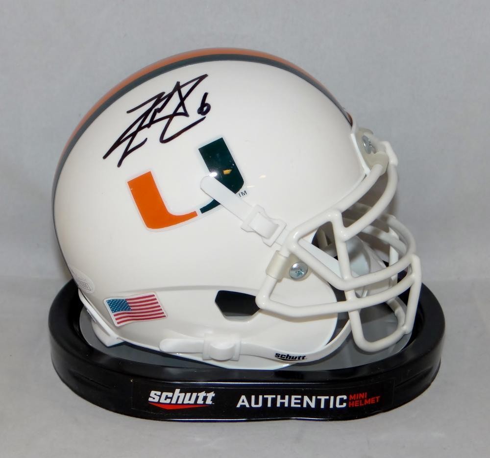 Lamar Miller Autographed Miami Hurricanes Mini Helmet