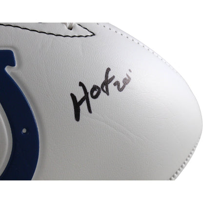 Edgerrin James Signed Indianapolis Colts Logo Football (HOF Inscription)