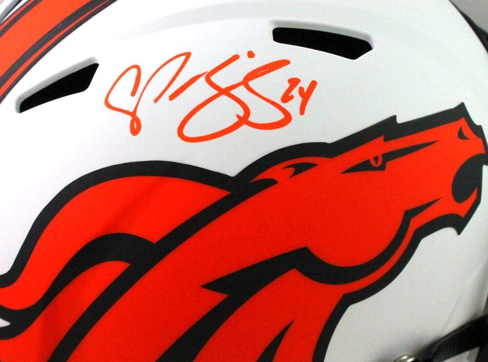 Champ Bailey Signed Denver Broncos Full Size Lunar Speed Helmet