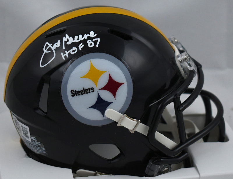 Joe Greene Autographed Pittsburgh Steelers White Speed Mini Helmet