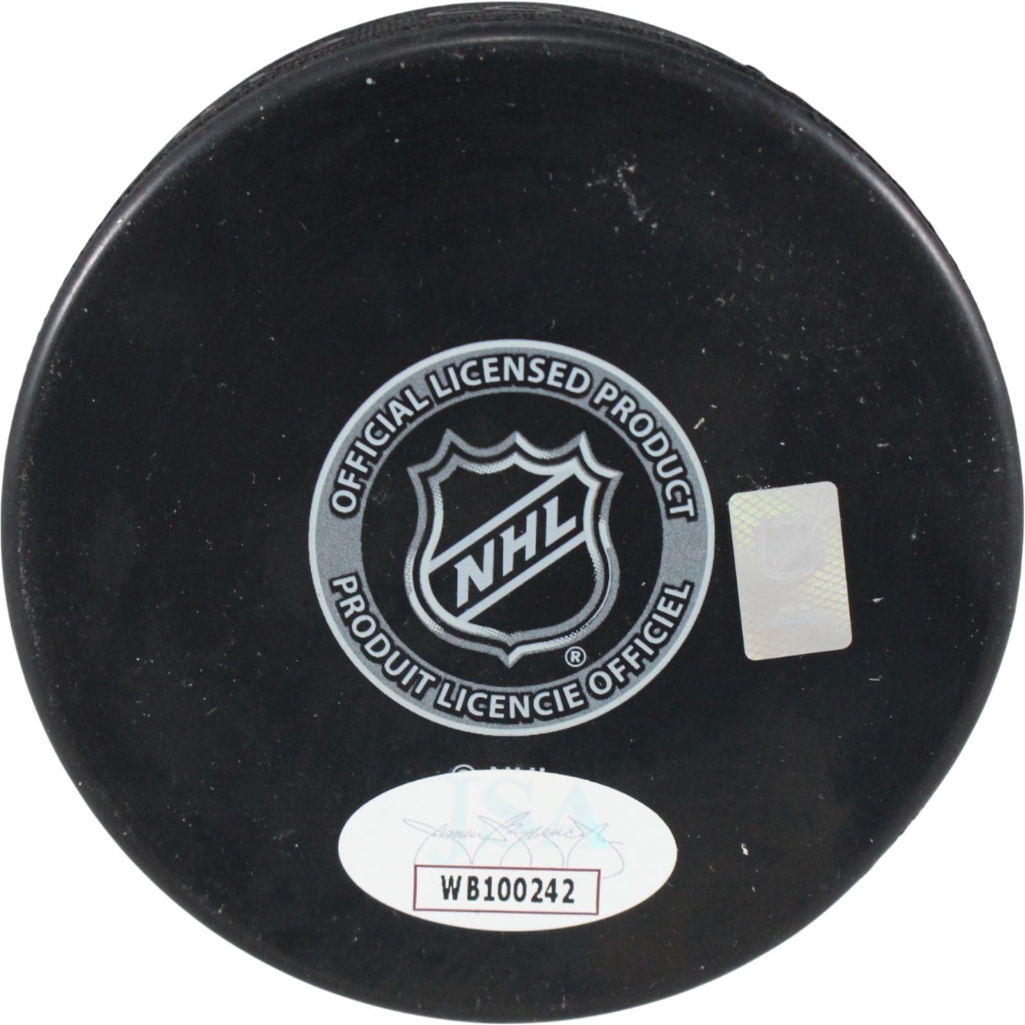 Adam Oates Autographed Washington Capitals Logo Puck - NHL Top 100 JSA