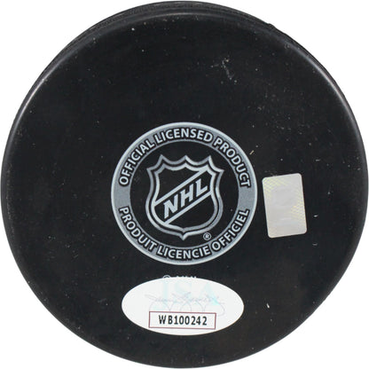 Adam Oates Autographed Washington Capitals Logo Puck - NHL Top 100 JSA