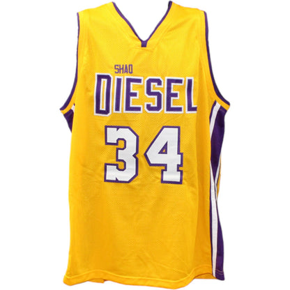 Shaquille O'Neal Signed Pro Style Yellow Basketball Jersey (Beckett COA)