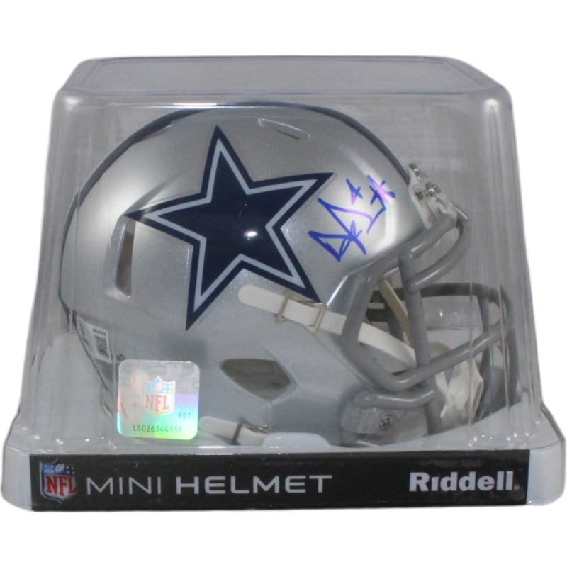 Dak Prescott Dallas Cowboys Autographed Mini Helmet (BAS Witnessed)