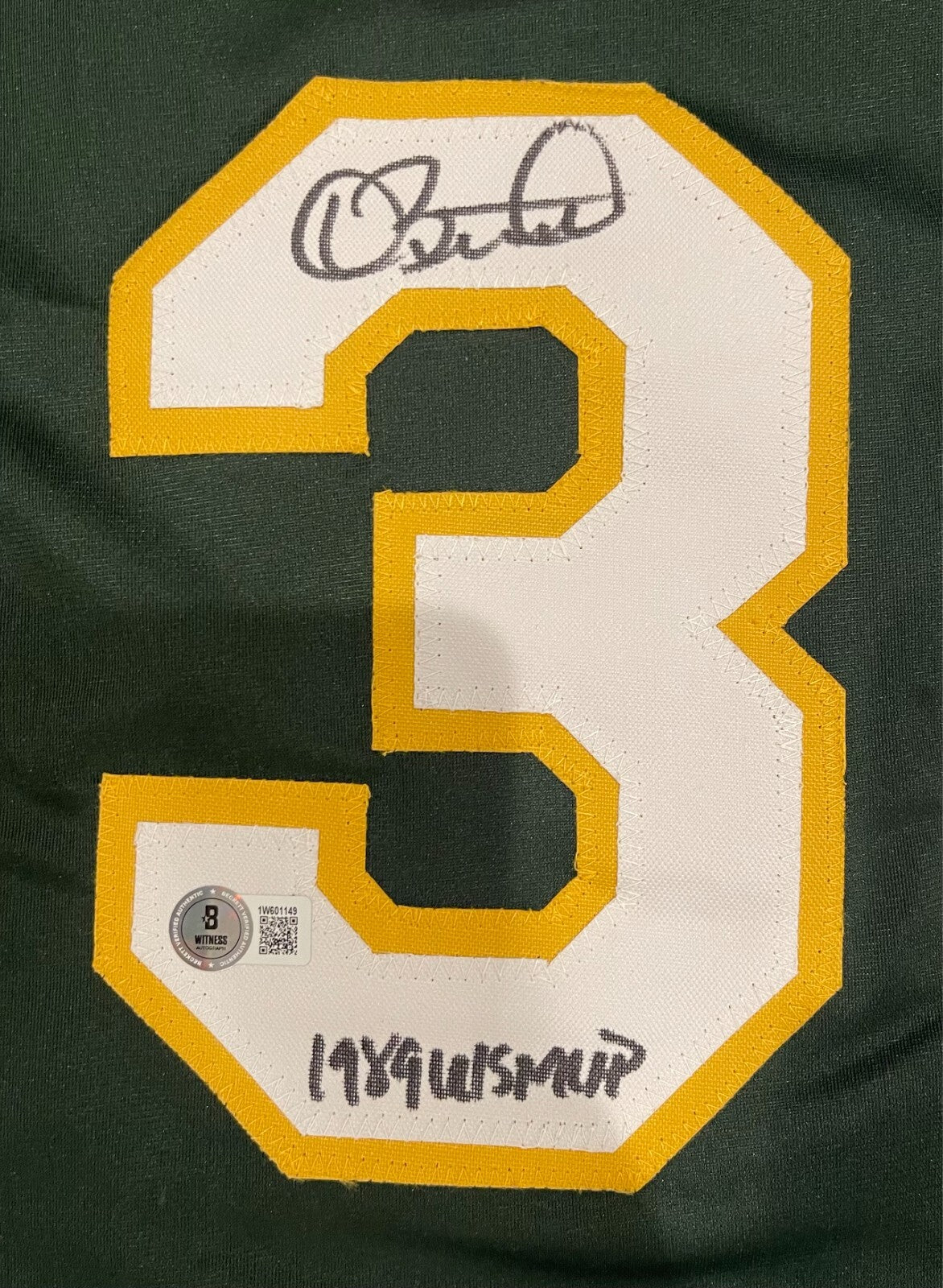Dave Stewart Signed Oakland Athletics Custom Jersey - '89 WS MVP