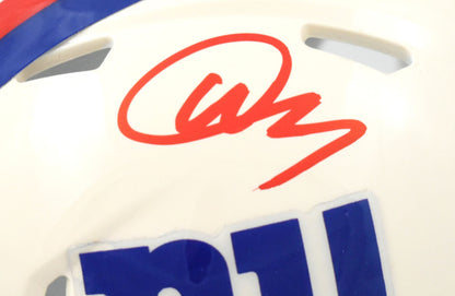 Abdul Carter Signed New York Giants Retro Speed Mini Helmet