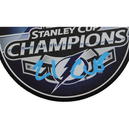 Victor Hedman Signed Tampa Bay Lightning 2021 SC Champs Puck "21 Cup"