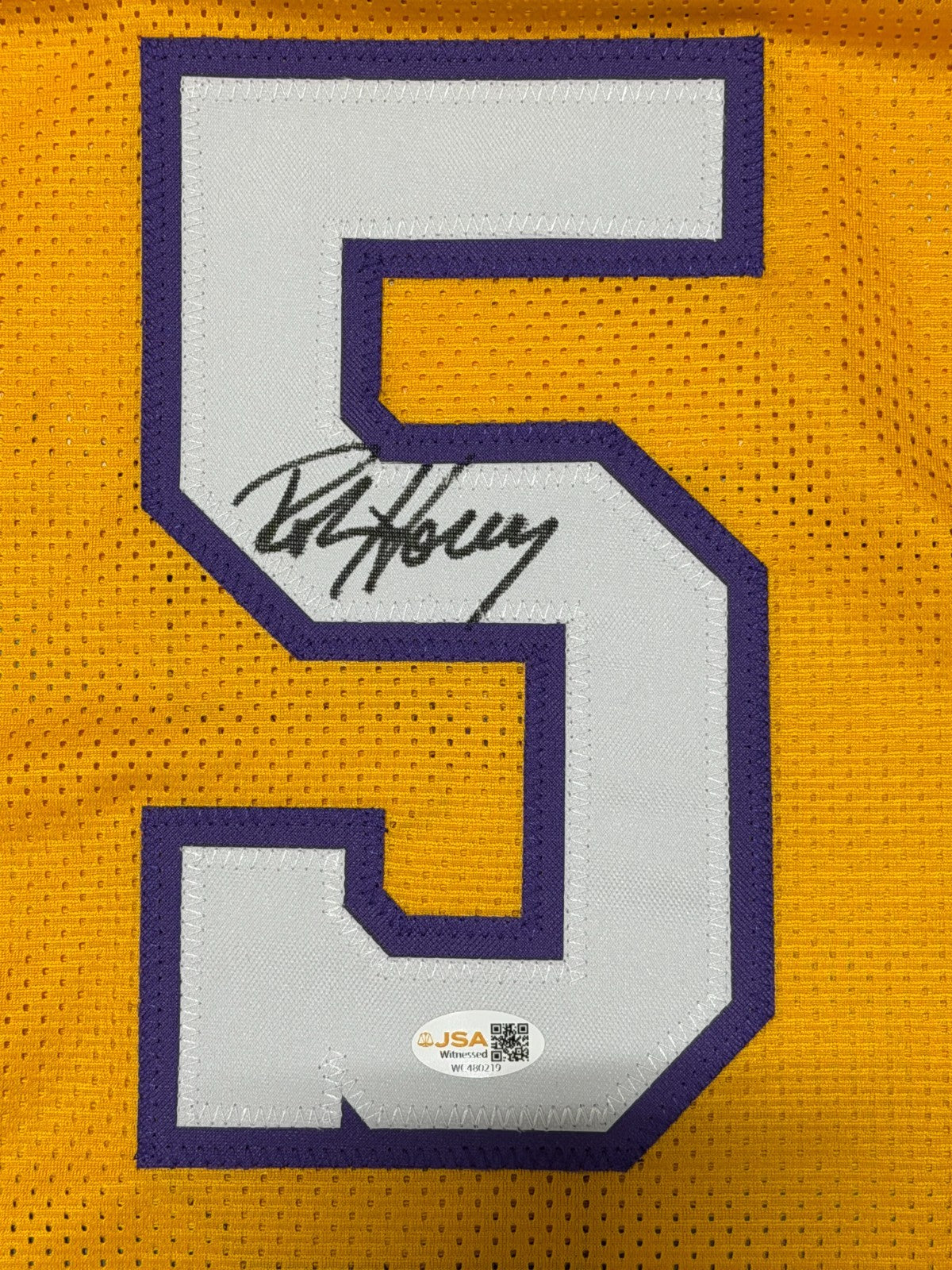 Robert Horry Los Angeles Lakers Signed Custom Basketball Jersey JSA