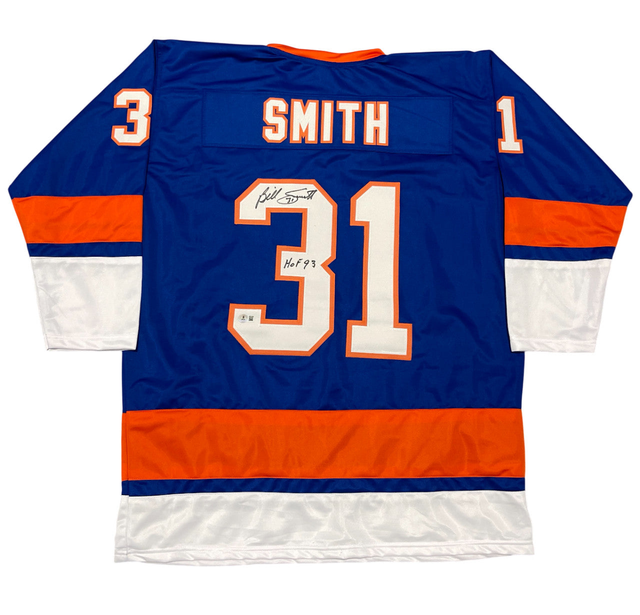 Billy Smith Signed New York Islanders Custom Jersey (HOF 93)