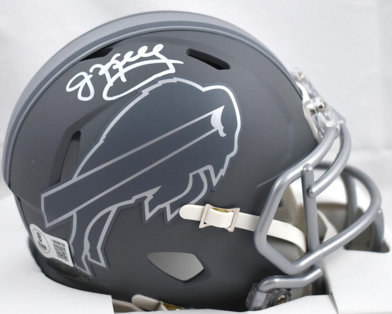 Jim Kelly Signed Buffalo Bills Slate Speed Mini Helmet