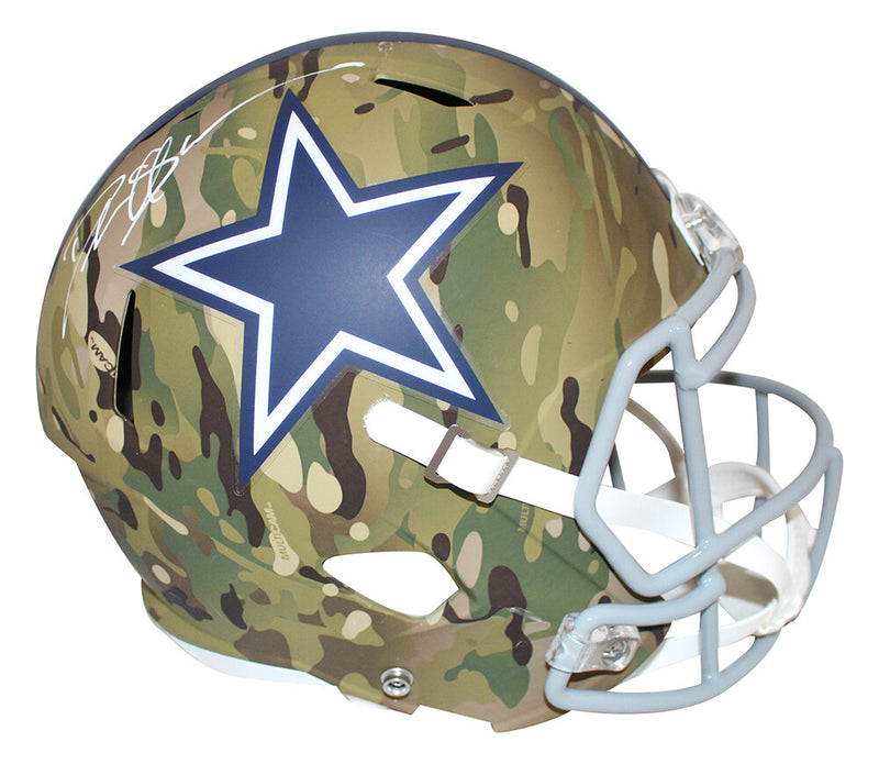 Deion Sanders Signed Dallas Cowboys Full Size Camo Speed Helmet