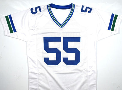 Brian Bosworth Autographed White Custom Jersey - Beckett Witnessed