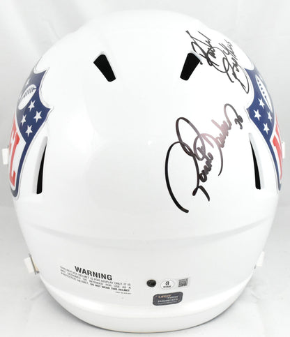 Tiki Barber & Ronde Barber Signed NFL Full Size Speed Helmet