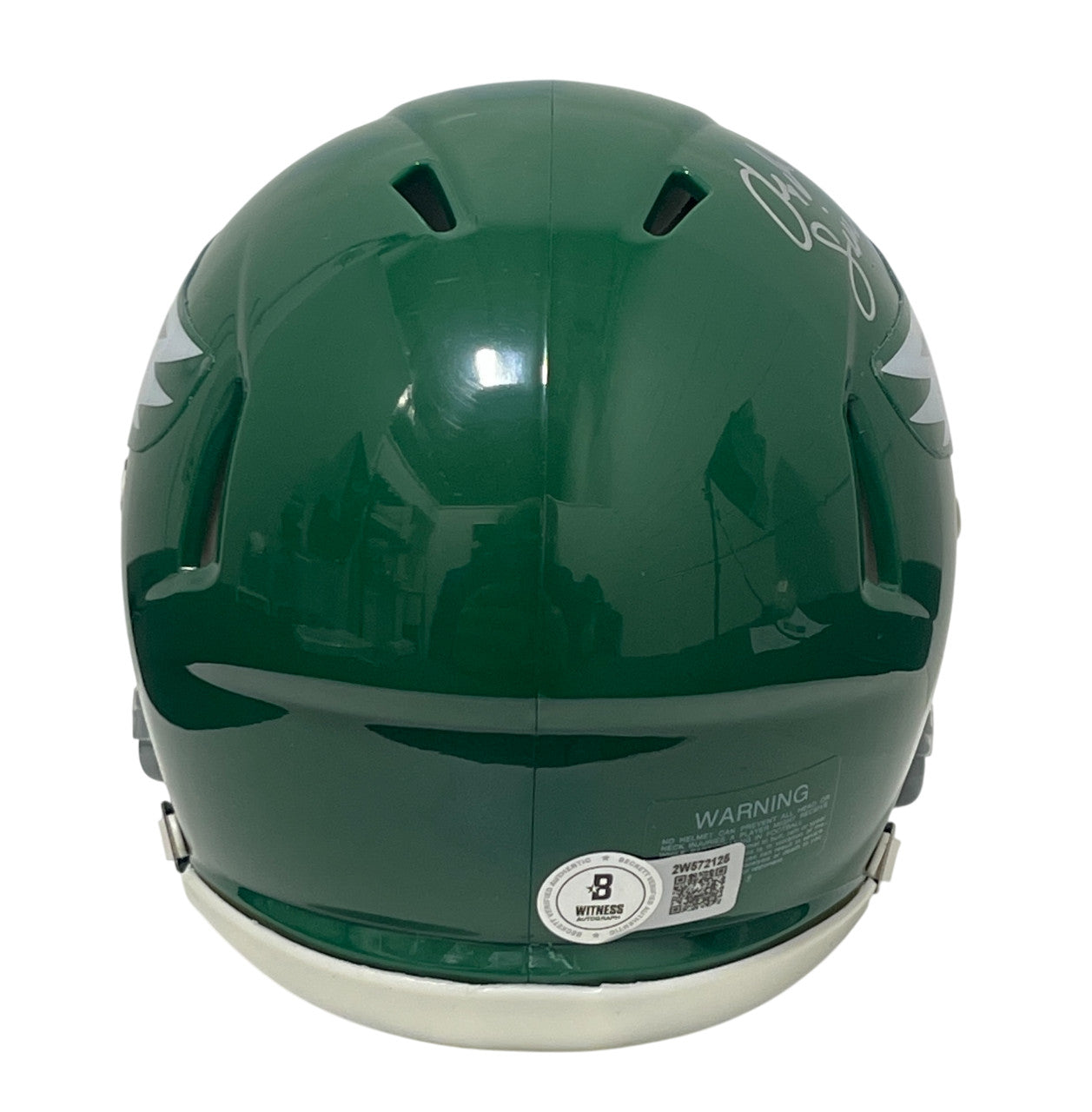 Clyde Simmons Signed Philadelphia Eagles Throwback Mini Helmet (BAS)