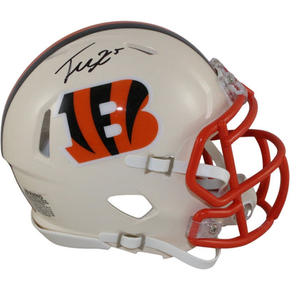 Tee Higgins Autographed Cincinnati Bengals Throwback Mini Helmet