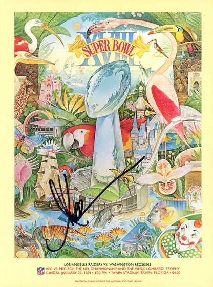 Marcus Allen Signed Super Bowl XVIII Official Program (Beckett COA)