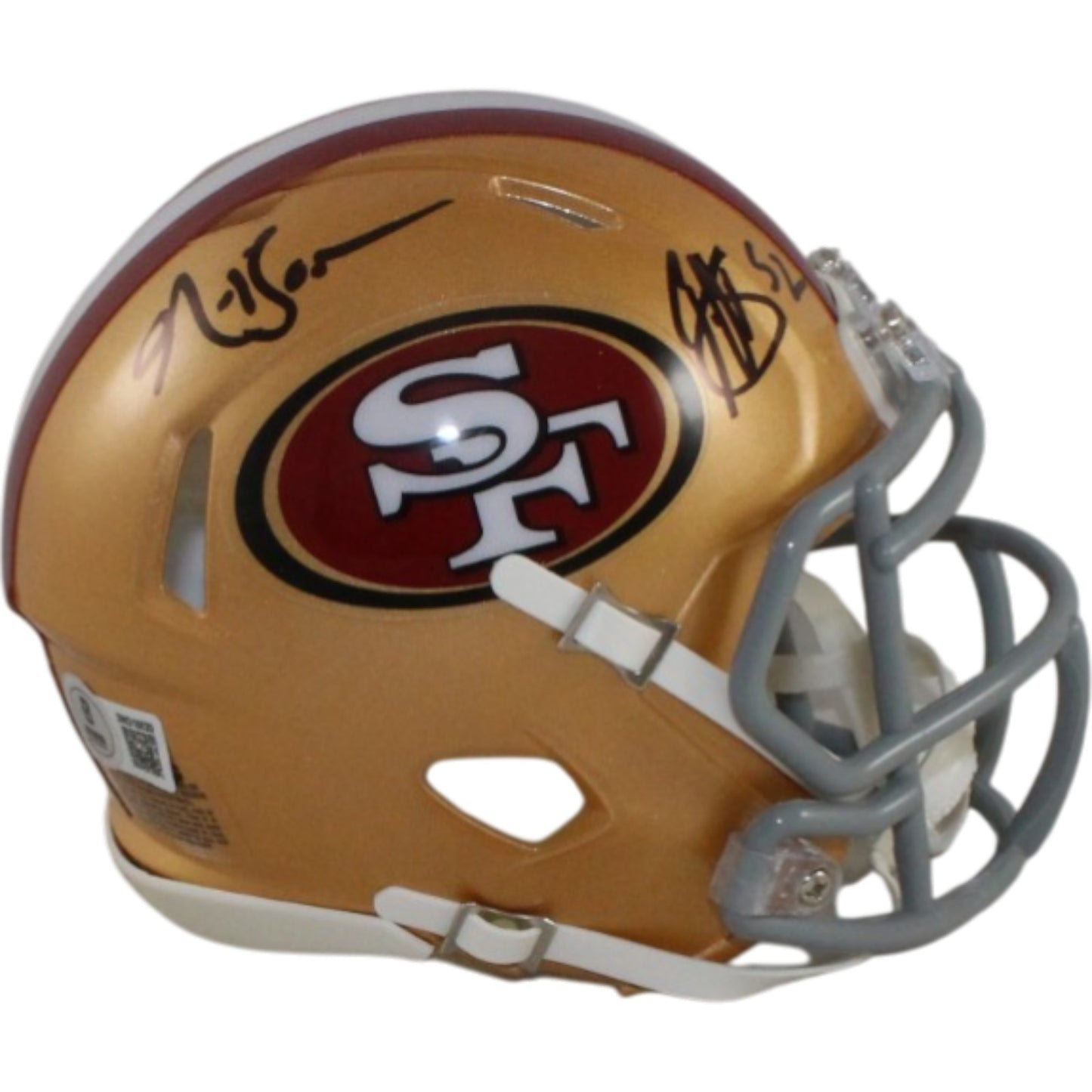 Patrick Willis & NaVorro Bowman Signed San Francisco 49ers Mini Helmet