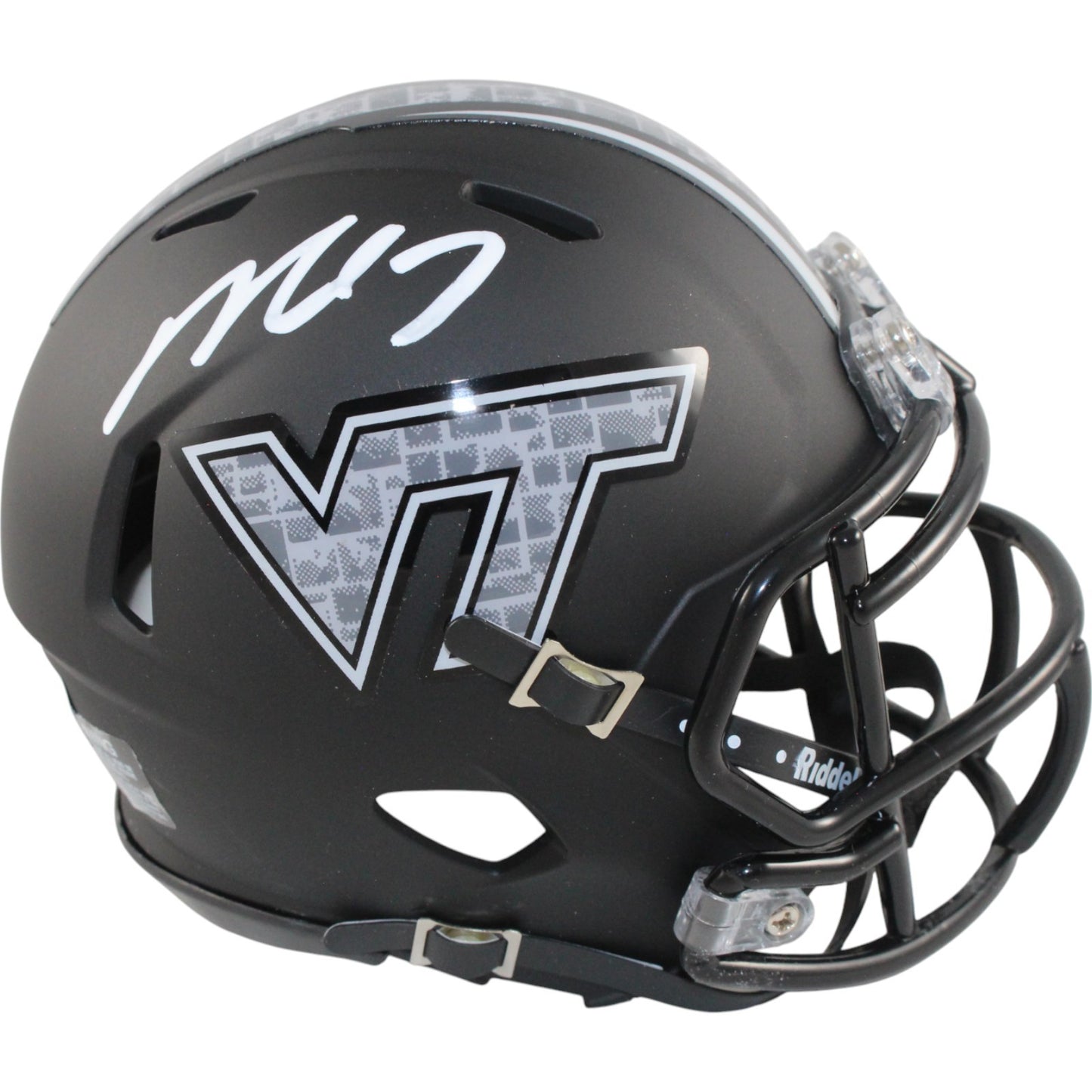Michael Vick Virginia Tech Hokies Signed Speed Black Matte Mini Helmet