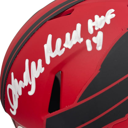 Andre Reed Buffalo Bills Signed Rave Mini Helmet HOF 14 BAS COA