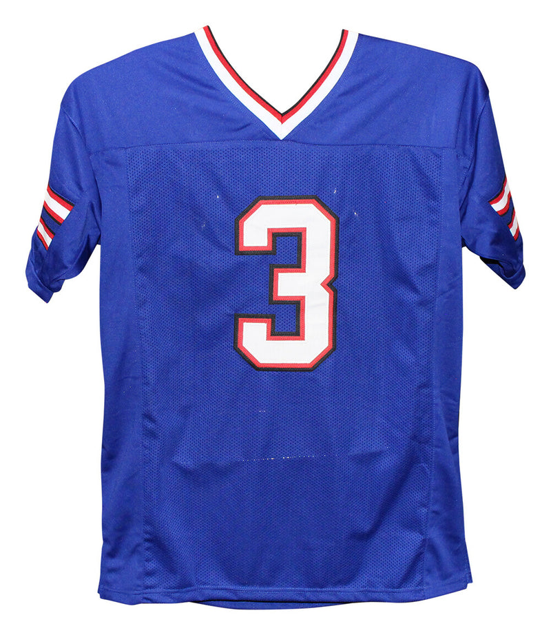 Damar Hamlin Autographed Buffalo Bills Custom Jersey - Blue (BAS)