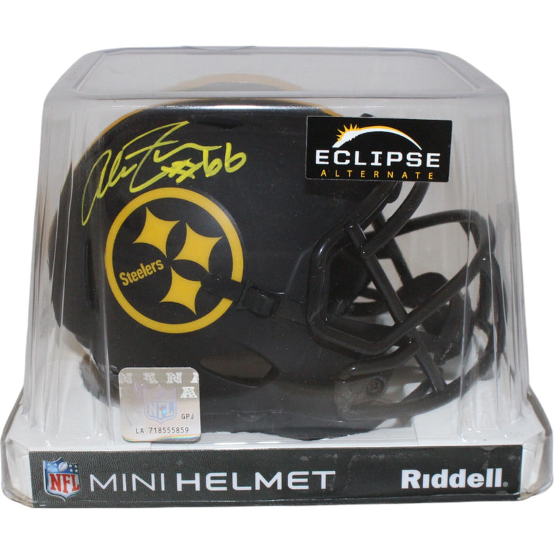 Alan Faneca Signed Pittsburgh Steelers Eclipse Alternate Mini Helmet BAS