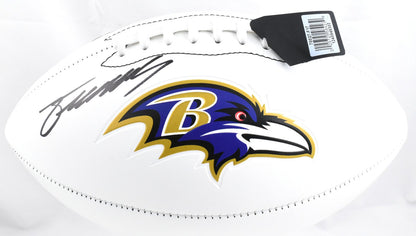 Zay Flowers Autographed Baltimore Ravens Logo Football