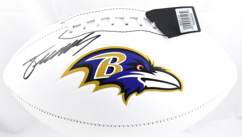 Zay Flowers Autographed Baltimore Ravens Logo Football