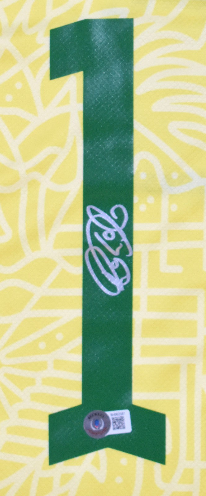 Raphinha Autographed Brazil National Team Home Soccer Jersey