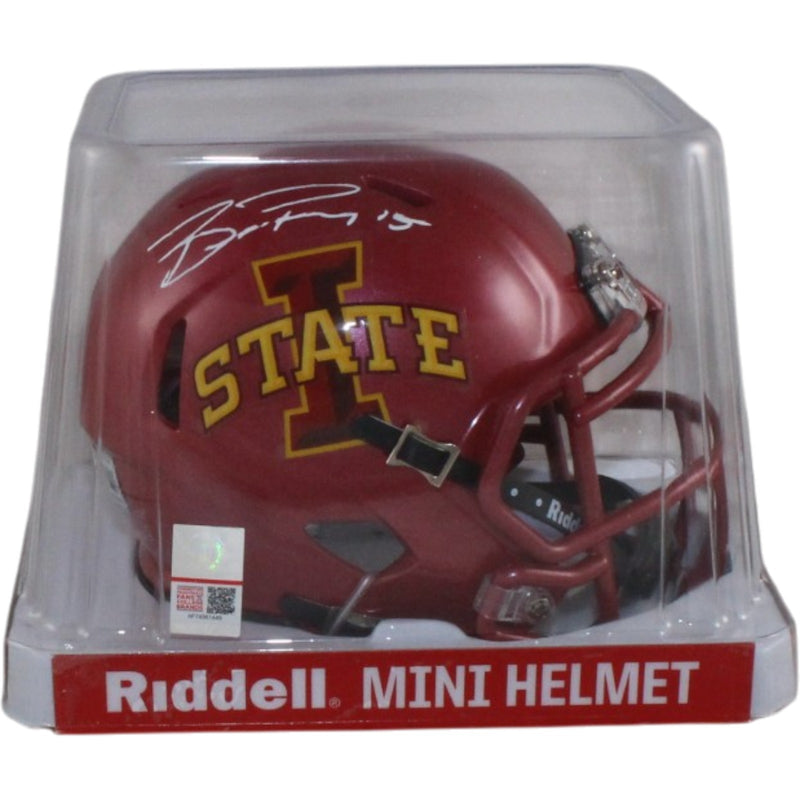 Brock Purdy Autographed Iowa State Cyclones Slate Mini Helmet