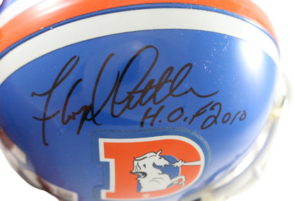 Floyd Little Signed Denver Broncos VSR4 Mini Helmet HOF Inscription