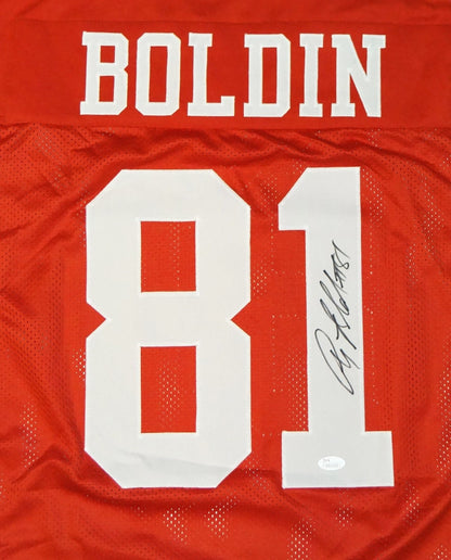 Anquan Boldin Signed Red Custom Jersey