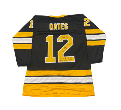 Adam Oates Signed Boston Bruins Custom Hockey Jersey - HOF & Stats