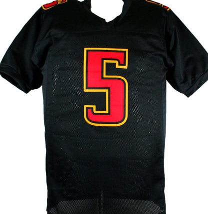 Rakim Jarrett Autographed Black Custom Football Jersey