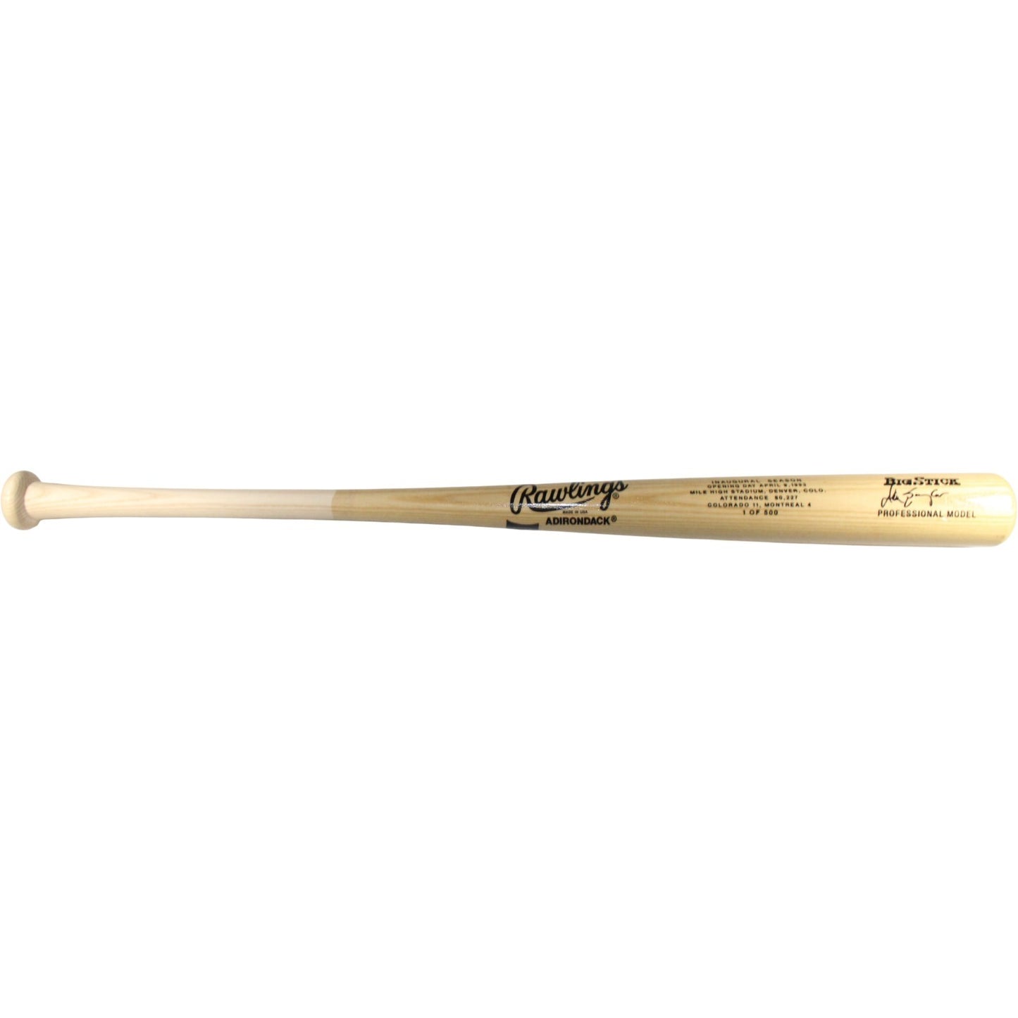 Don Baylor Signed Colorado Rockies 1993 Inaugural Season Bat