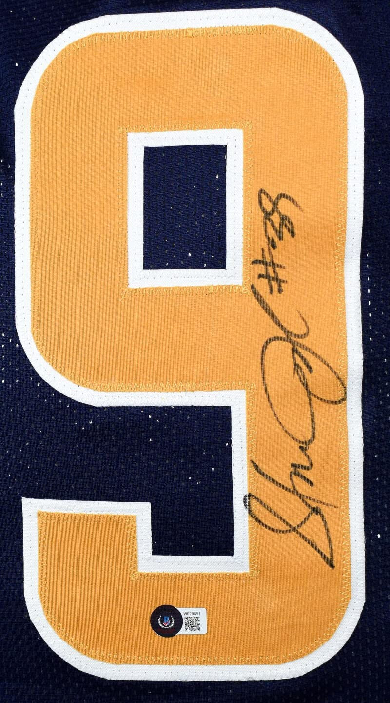 Steven Jackson Autographed Blue Custom Jersey - Beckett Witnessed
