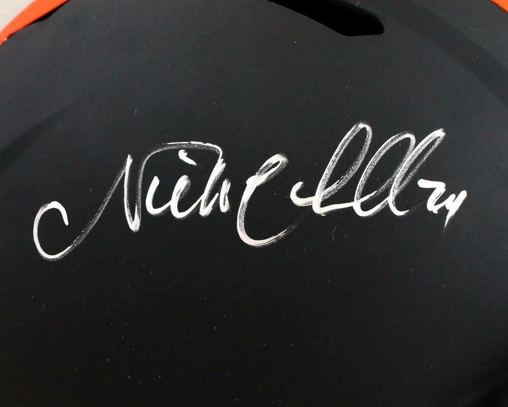 Nick Chubb Signed Cleveland Browns Full Size Eclipse Speed Helmet
