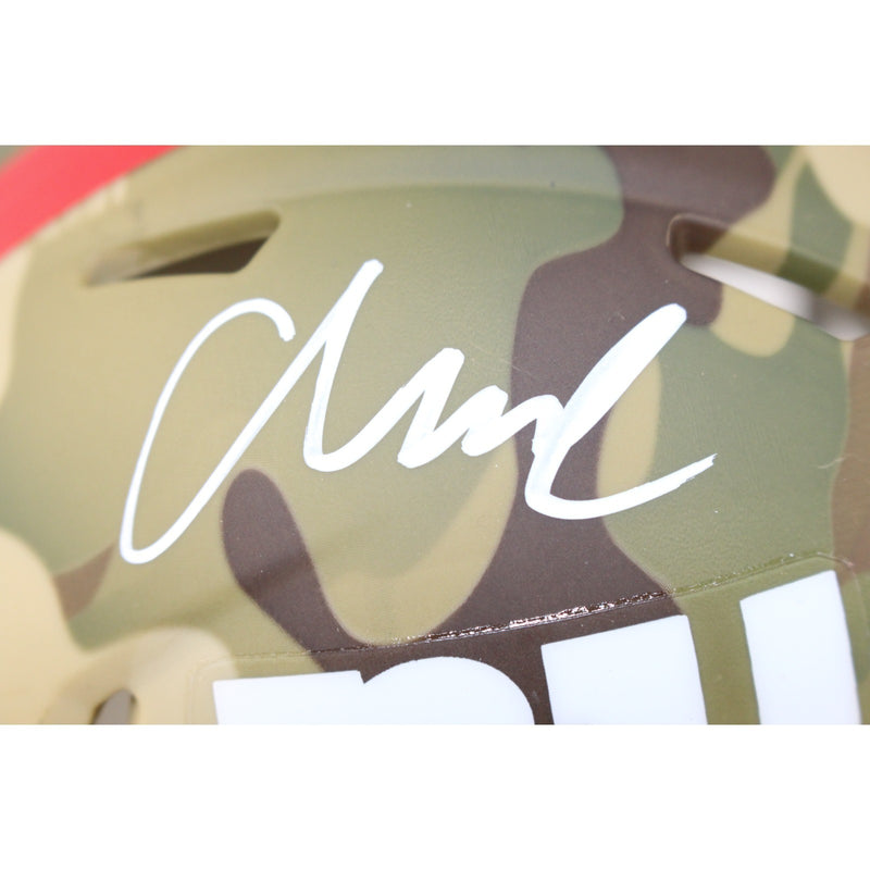 Abdul Carter New York Giants Signed Camo Mini Helmet (Beckett COA)