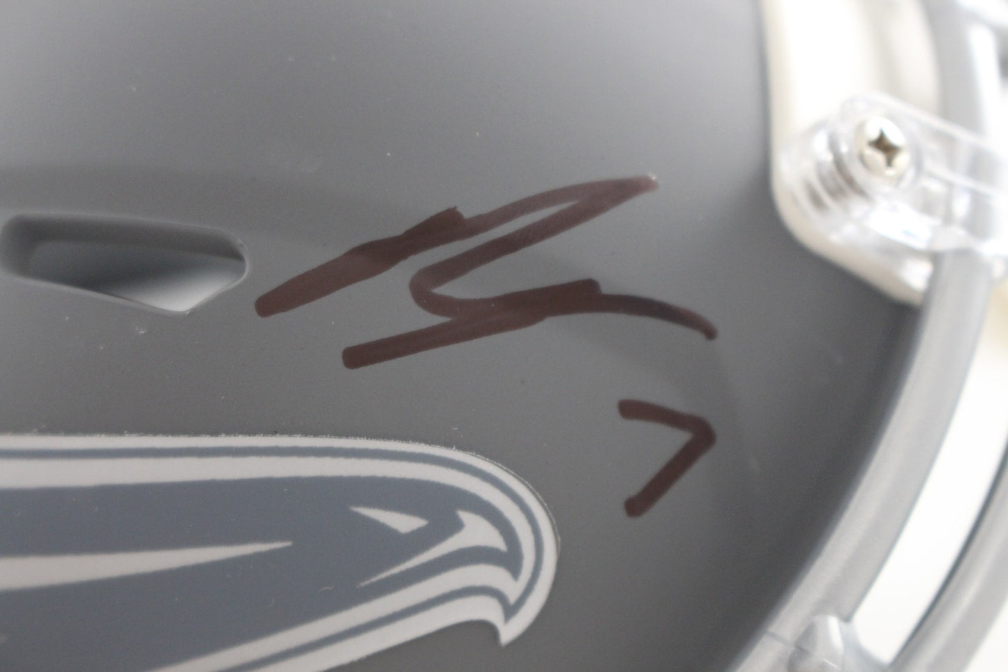 Bijan Robinson Atlanta Falcons Autographed Slate Mini Helmet