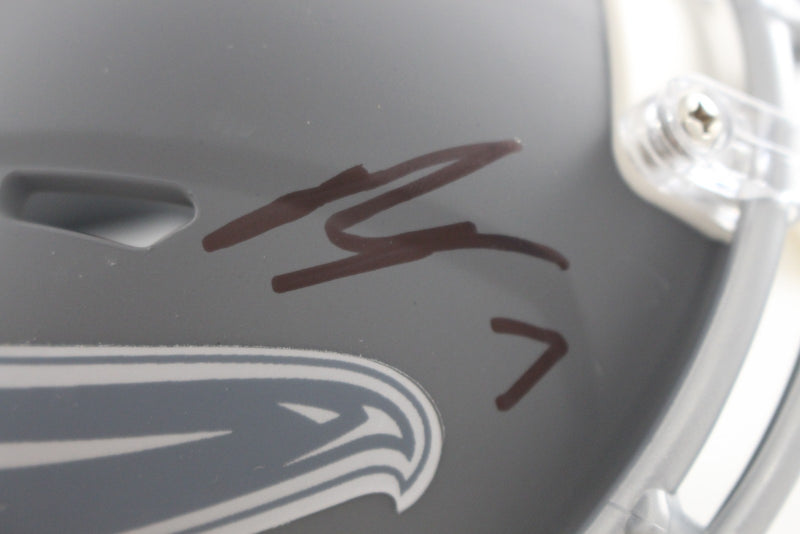 Bijan Robinson Atlanta Falcons Autographed Slate Mini Helmet