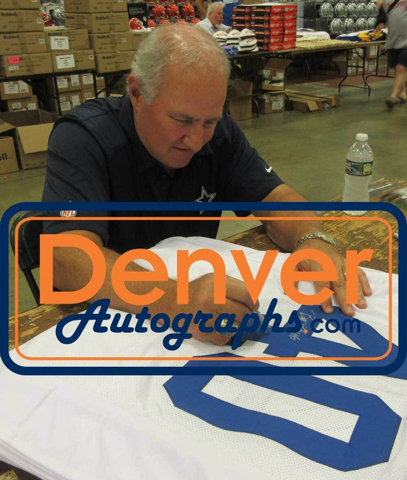 Bill Bates Autographed Dallas Cowboys Custom Jersey 3x SB Champs